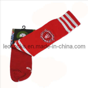 2014 New Men Strip Soccer Calcetines de algodón (DL-SC-07)